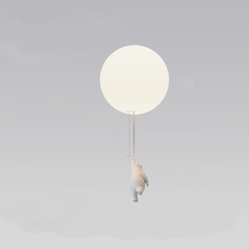 Children'S Room Balloon Lamp Cartoon Net Red Creative Aisle Balcony Restaurant Polar Bear Bedroom Ceiling Lamp